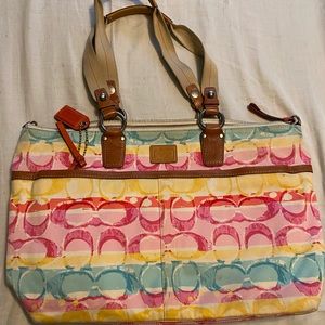 Multicolor coach tote - authentic